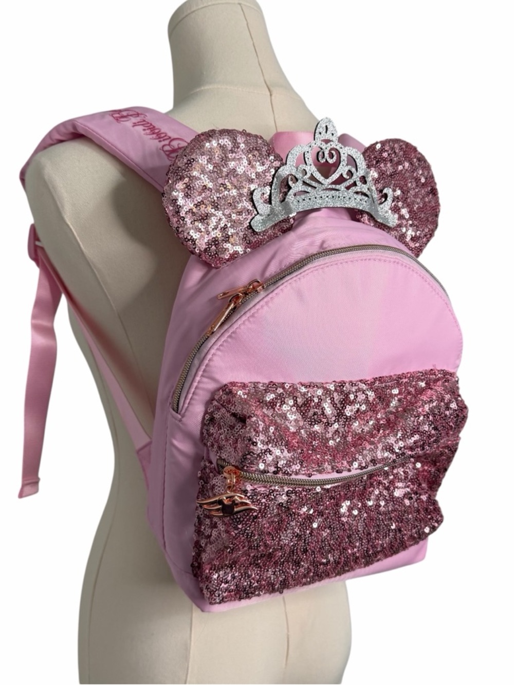 Pink Glitter Disney Mini Backpack